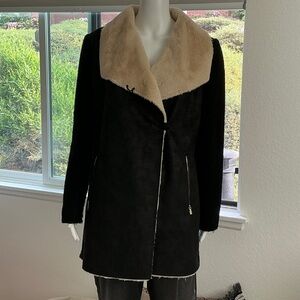 Calvin Klein Black and Cream Teddy Jacket